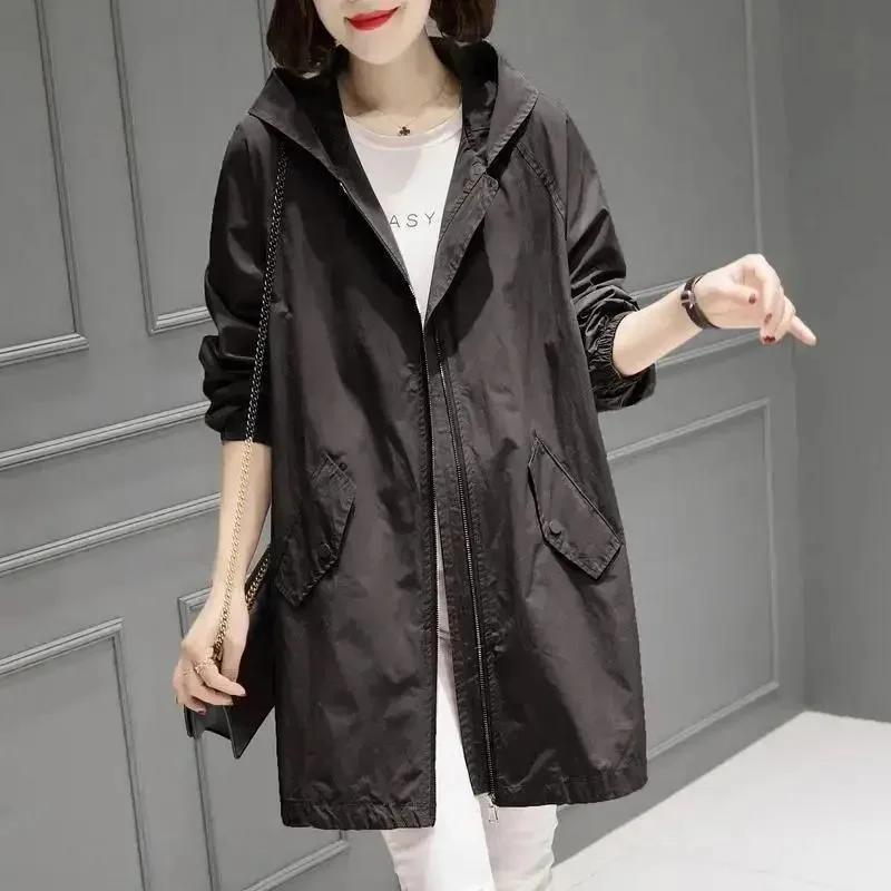 2023-Spring-Autumn-Women-s-Jacket-Long-Coat-Trench-Korean-Loose-Fashion-Windbreaker-Female-Jacket-Casual-2