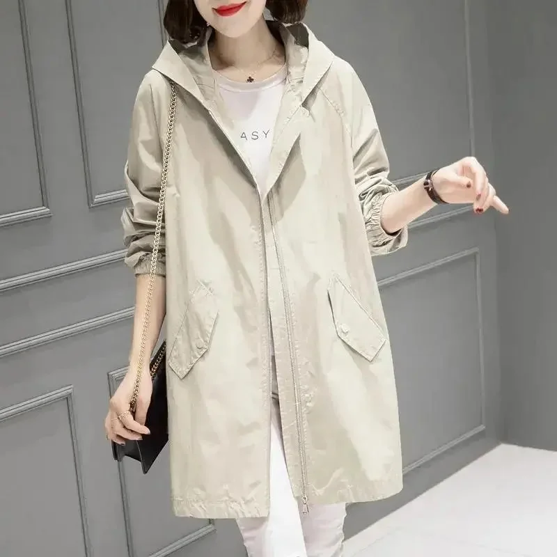 2023-Spring-Autumn-Women-s-Jacket-Long-Coat-Trench-Korean-Loose-Fashion-Windbreaker-Female-Jacket-Casual-3